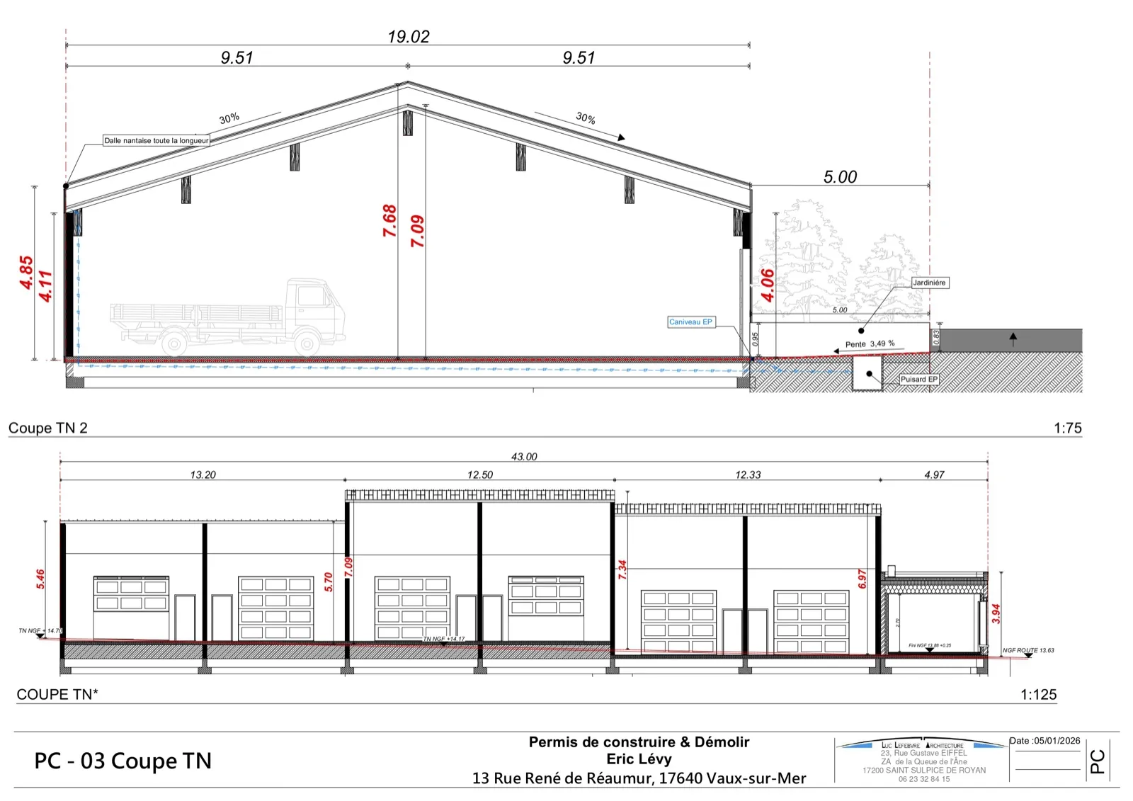 Plan permis de construire