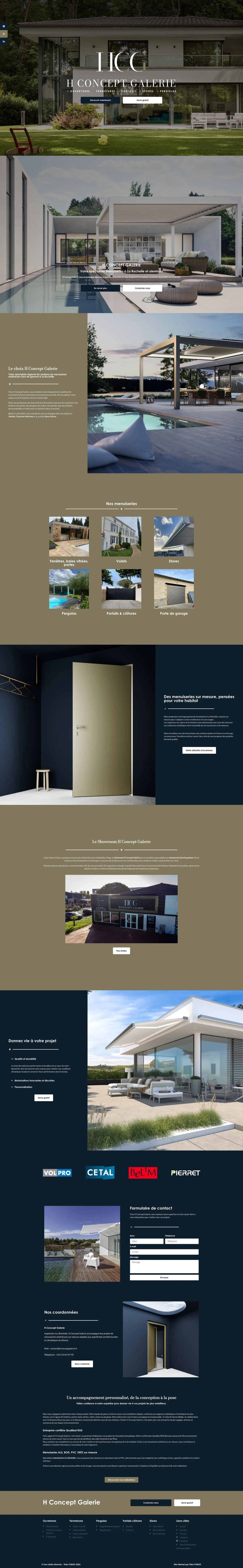 Site internet H Concept Galerie · Art · Design · réalisation Studio 130