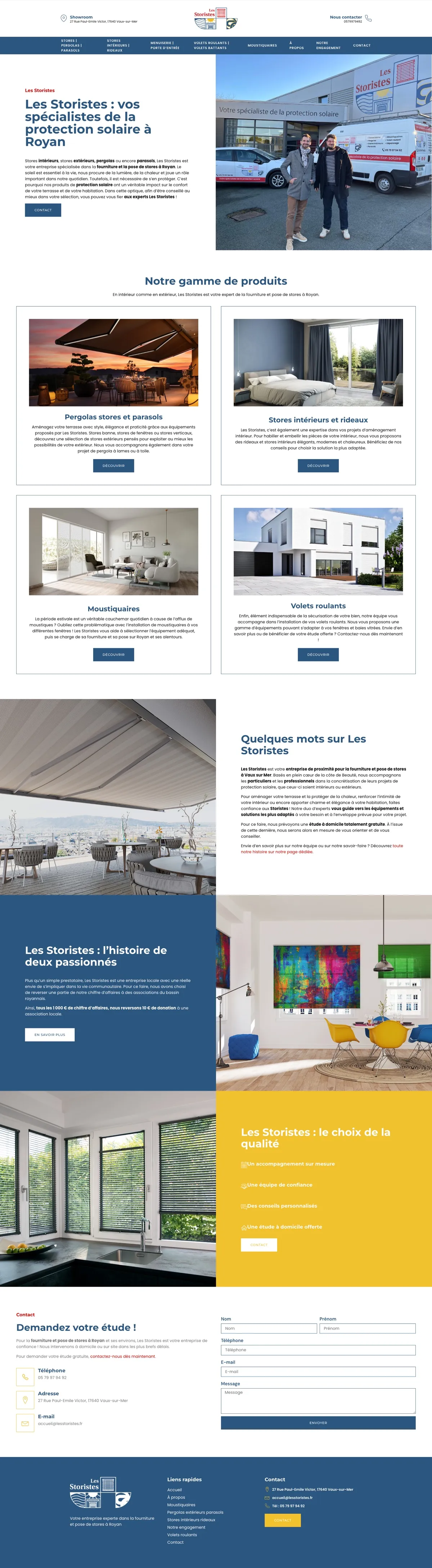 Site internet Le Store Royannais · Habitat · réalisation Studio 130